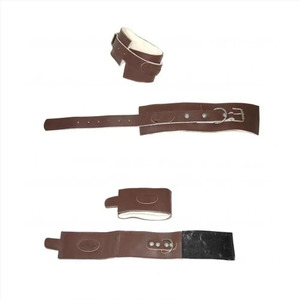 Tobillera Rosa hecha a medida de piel de vaca 100% con características transpirables Logotipo de alta calidad para entrenamiento físico - Product Image 5