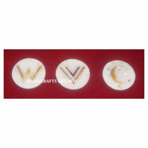 Espejo indio con incrustaciones de mármol blanco de la mejor calidad, forma redonda para regalo de negocios y decoración del hogar, fabricante de artículos artesanales - Product Image 1