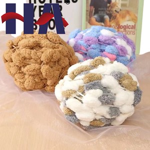 DIY Handmade Large Pom-Pom Thick Yarn Balls 100% Polyester Kit pour Tricoter Tapis Coussin Couverture Creative Weaving Raw - Product Image 2