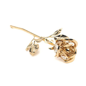 Venta caliente Decorativo 24K Oro Rosa Fabuloso Diseño Hogar Decorativo 24K Oro Rosa Material de metal de primera calidad Rosa para la venta - Product Image 2