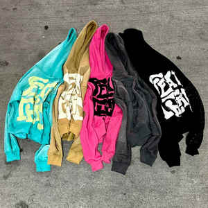 OEM Sweat à capuche en coton grande taille surdimensionné de haute qualité sweat à capuche unisexe personnalisé patch brodé pulls à capuche pour hommes - Product Image 1