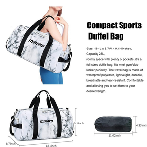 Broderie personnalisée Logo Imprimé Grands sacs polochons de sport en nylon imperméables et portables à fermeture par ficelle du Pakistan-pour le voyage - Product Image 4