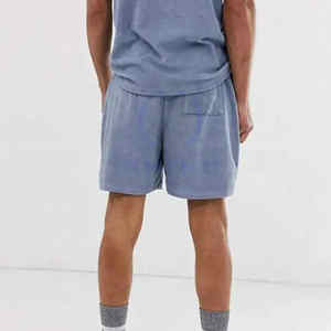 Alta calidad transpirable 100% algodón para hombre conjunto doble cómodo verano gimnasio entrenamiento camiseta pantalones cortos conjunto 2024 última ropa Casual - Product Image 6