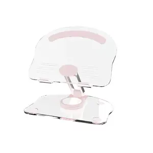 Universal Mobile Phone Stand Alltransparent Acrylic Portable Tablet Holder For Pad Holder Tablet Stand Mount Adjustable Flexible