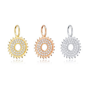 Elegante sol diseño encanto venta al por mayor hecho a mano turco 925 plata esterlina mujeres encanto joyería - Product Image 3