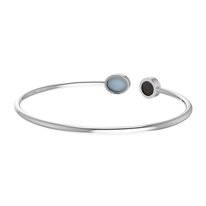 สร้อยข้อมือเงินแท้ 925 คุณภาพพรีเมียม ดีไซน์ทันสมัย ปรับขนาดได้ ประดับด้วยดรูซี่สีน้ำเงิน รูปทรงบิดเกลียว ตัวเรือนทรงรี ฝังแบบคาบ ทำด้วยมือ สำหรับทุกเพศ - Product Image 2