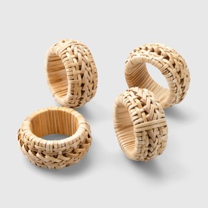 Anillos circulares de ratán para servilletas, decoración de mesa para bodas y fiestas, juegos de anillos para servilletas trenzados a mano - Product Image 1