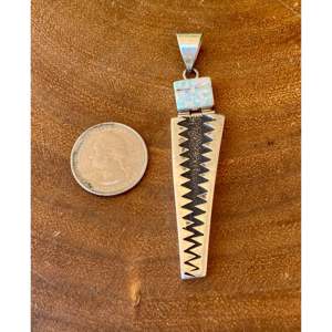 Larry Castillo Fine <b>Pendants</b> & Charms <b>Opal</b> & Sterling Silver Inlay <b>Pendant</b> - Product Image 3