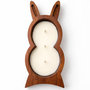 Frascos de Madera de Mango con Forma de Conejo, Hechos a Mano por Artesanos Indios, de Alta Calidad, para Decoración Navideña del Hogar y Jardín - Product Image 1