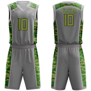 Maillot de basket-ball réversible personnalisé à col en V respirant et à séchage rapide, tissu 100% polyester, ensembles d'uniformes de basket-ball pour hommes, vente chaude - Product Image 1