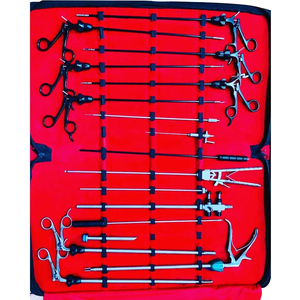 Ensemble d'instruments de chirurgie laparoscopique en acier électrique 28 pièces, très vendu, comprend des pinces laparoscopiques, des forceps, pour chirurgie abdominale, CE - Product Image 1