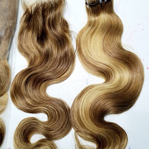 ผมดิบแท้แบบไม่ผ่านกระบวนการผมคนเวียดนามมัดผมเป็นลอนสองชั้น - Product Image 3