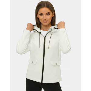 แจ็กเก็ตมีซิปสำหรับผู้หญิง, เสื้อแจ็คเก็ตบุนิ่มมีฮู้ดสำหรับใส่กลางแจ้งกันน้ำสำหรับฤดูหนาวขนาดผู้ใหญ่ - Product Image 4