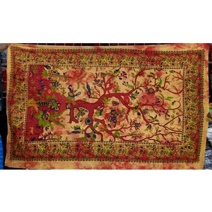 Tapices Decorativos de Pared con Diseño de Árbol de la Vida, Teñidos con Técnica Tie Dye, para Decoración de Salas de Estar, Exportación Mundial - Product Image 2