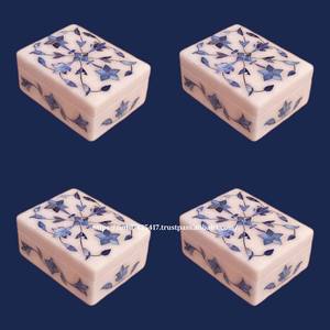 Boîte d'incrustation de marbre de produit de dessus fait à la main pur de conception antique avec la nacre avec l'utilisation de produit de haute qualité pour le cadeau d'anniversaires - Product Image 1