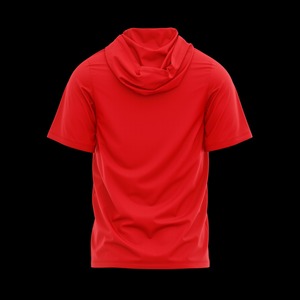 Ensemble chaud de chemise de tir à capuche de basket-ball à manches courtes imprimé par sublimation personnalisée en gros - Product Image 4