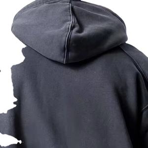เสื้อฮู้ดสตรีทแวร์ผู้ชายแบบสั่งทำพิเศษ พร้อมงานปักและงานพิมพ์โลโก้แบบกำหนดเอง เสื้อฮู้ดซิปแบบโอเวอร์ไซส์สำหรับผู้ชายและผู้หญิง - Product Image 4
