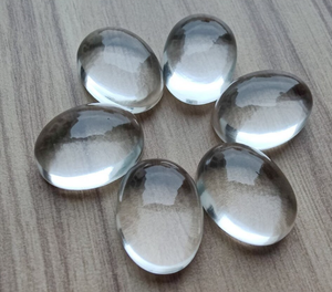 Gran oferta de la mejor calidad, Natural cristal transparente, cuarzo, forma ovalada, Parte posterior plana, cabujón, piedra preciosa para la fabricación de joyas - Product Image 1