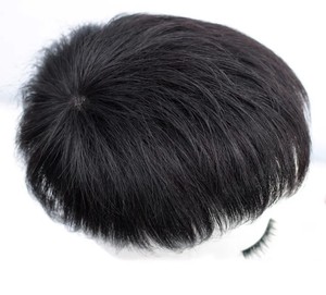 Prótesis Capilar Masculina Negra Natural de 6 Pulgadas, Cabello Humano Remy Brasileño con Base de Seda, Sistema de Reemplazo Capilar para Hombres - Product Image 3