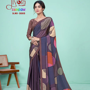 ชุดส่าหรีผ้าไหมเนื้อนุ่มดีไซเนอร์ชาวอินเดียลายพิมพ์ดิจิตอลสวยงานแต่งงานหรูหราแบบลำลอง/ปาร์ตี้สไตล์ปากีสถาน - Product Image 1