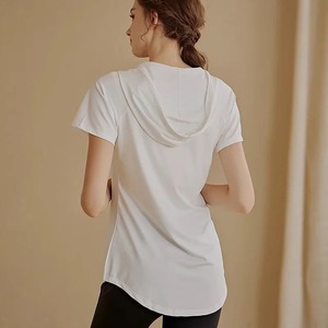 T-shirt femme en coton col en V manches courtes coupe slim confortable respirant doux tous les jours simple basique été tendance - Product Image 3