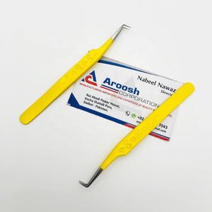 Wholesale Professional 90 Degree Stainless Steel <b>Eyelash</b> Extension Tweezers High Quality <b>Beauty</b> <b>Tool</b> Yellow Heart Lash Extension - Product Image 6