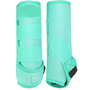 BOTTES DE BROSSAGE CHEVAL ÉQUESTRE NÉOPRÈNE ET CAOUTCHOUC GRANDE QUALITÉ MARINE COULEUR BLU - Product Image 3