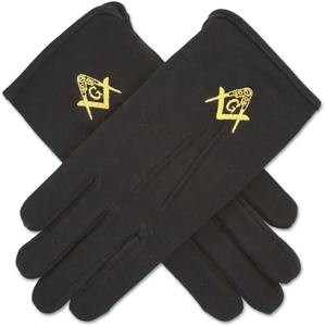 Gants en tissu 100% coton de haute qualité du fournisseur d'usine Regalia maçonniques brodés à la main pour une utilisation quotidienne et extérieure - Product Image 6
