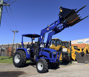 <b>Blue</b> Compact Utility <b>Tractor</b> with Front Loader 4WD Farm Walking <b>Tractor</b> Ready to Ship Multifunctional 4WD Wheel <b>Tractor</b>. - Product Image 1