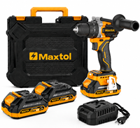 Perceuse sans fil Maxtol 20V, perceuse-visseuse électrique 3-en-1 avec fonction marteau, poignée auxiliaire, outil électrique à couple élevé