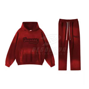 Dernier modèle de survêtements de détresse en hiver Survêtement de détresse décontracté à manches longues couleur personnalisée à vendre - Product Image 4