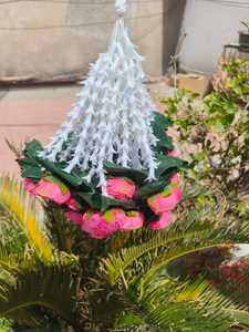 Tubéreuse et renoncule fleur tentures décoration murale événement fête décor à la maison mariage scène toile de fond Festival Temple décors - Product Image 4