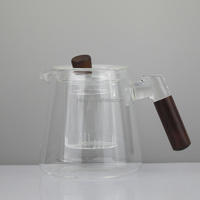 Théière en verre borosilicate résistante à la chaleur pour cuisinière, bouilloire à thé en verre avec infuseur pour thé en vrac, pot à thé pour faire bouillir l'eau