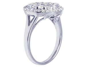 Anillo de Plata de Ley 925 con diamante de corte redondo Diseño elegante y asequible para mujeres Ideal para ocasiones de regalo - Product Image 4