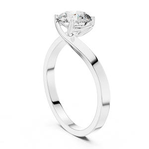 แหวนเพชรหมั้นทรงกลมสำหรับงานแต่งงานขนาด1กะรัตแหวนเพชรสำหรับงานหมั้นในห้องปฏิบัติการสีเหลืองสีขาวกุหลาบทอง-เครื่องประดับเพชรในห้องปฏิบัติการ - Product Image 5