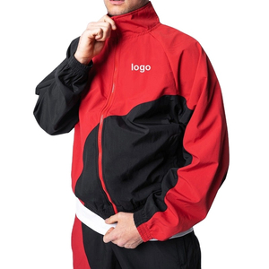 Conjunto de dos piezas de cuerpo entero para mujer con logotipo personalizado OEM, chándal cortavientos impermeable transpirable, nuevo estilo cortavientos de bloque de color - Product Image 2