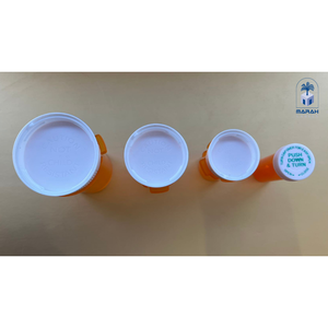 Flacons en plastique Amber Hold Tap Down pour médicaments sur ordonnance, sûrs et pratiques (10DR 20DR 40DR) - Product Image 3