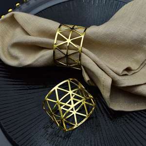 Anneau de serviette en métal érable classique élégant, écologique, durable, accessoire de table pour hôtels, restaurants, fêtes, repas en famille, en vrac - Product Image 4