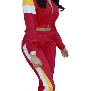 Survêtement coupe-vent en polyester Ensemble court 2 pièces Survêtement coupe-vent 2 pièces femme Survêtements personnalisés - Product Image 6