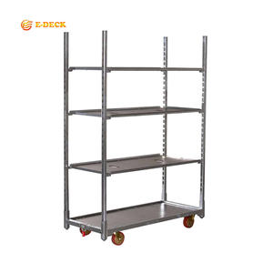 संयंत्र प्रदर्शन नर्सरी डच गाड़ी ग्रीनहाउस परिवहन धातु जस्ती फूल परिवहन ट्राली - Product Image 2