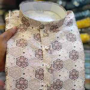 Pijama Kurta con estilo moderno para hombres, perfecto para fiestas y celebraciones, conjunto de Kurta de seda tradicional de aspecto festivo informal - Product Image 1