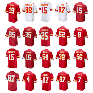 Camisetas de Fútbol Americano de los Kansas City Chiefs 2025, Mahomes Kelce, Transpirables, Talla Grande, 100% Poliéster, Manga Corta - Product Image 1