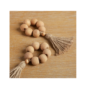 Decoraciones Cuentas de madera Servilleteros Juego de 6 Cuentas de granja Anillo de servilleta de madera bohemio Artículos decorativos rústicos - Product Image 2