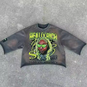 Transpirable 100% algodón de secado rápido al por mayor de alta calidad/diseño personalizado y logotipo de gran tamaño lavado con ácido camiseta gráfica unisex - Product Image 5