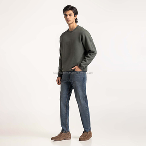 Nardon Apparel OEM en blanco francés Terry Fleece personalizado cuello redondo sudadera de gran tamaño hombro hombres sudaderas con capucha ropa 2025 - Product Image 3