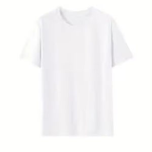 Camiseta de talla grande en blanco de algodón liso para logotipo personalizado, camisetas personalizadas en camisetas de algodón de manga corta informales sostenibles para hombres - Product Image 1