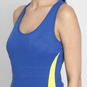 Débardeur pour femme adulte, marque privée, respirant, séchage rapide, écologique, en tissu polyester/coton, vente en gros, best-seller pour la gym - Product Image 2