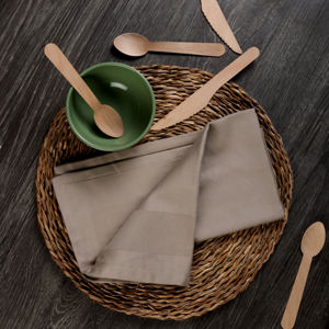 Solid <b>Pink</b> 100% Cotton Sateen Napkin Woven with Sustainable Features - Product Image 5