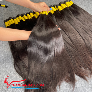 2024 Producto más vendido de un donante, cabello humano vietnamita liso a granel, cabello Virgen sin procesar a precio mayorista - Product Image 3