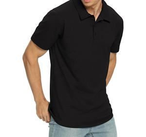 Polo homme de haute qualité, col uni, blanc, unisexe, brodé, pour logo personnalisé, t-shirt homme - Product Image 3